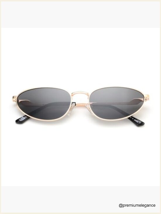 Oversized Retro Oval Sunglasses UV400 Protection Trendy Y2K Cat Eye Design